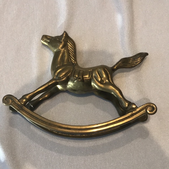 Vintage Brass Rocking Horse - Picture 2 of 11